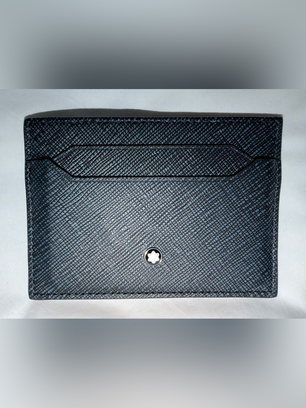 Montblanc Sartorial Card Holder 5cc in Tweed Blue